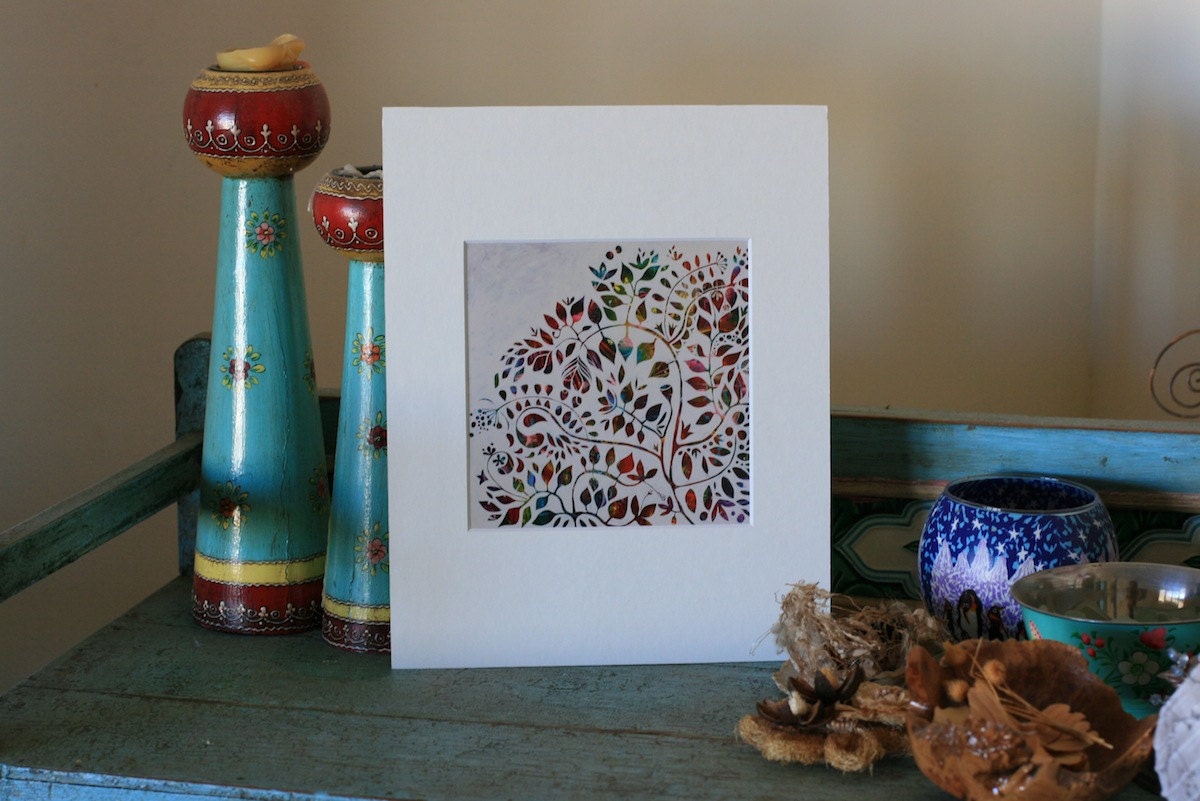 LIMITED EDITION Giclee print by Donna Heart Anthropophily Heterophyllous Jensonii - 'Peacock Plant'