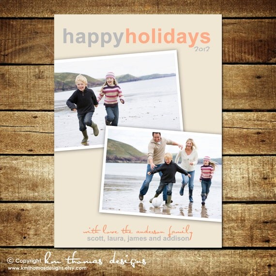 SNAP SHOT...Custom Photo Holiday Card...by KM Thomas Designs Il_570xn