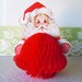 Vintage 1980 Christmas Decoration Santa Claus Beistle Honeycomb Table Centerpiece