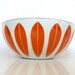 Cathrineholm Large Lotus Bowl in Orange on White