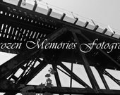 Train Tracks - Black and White - Photo