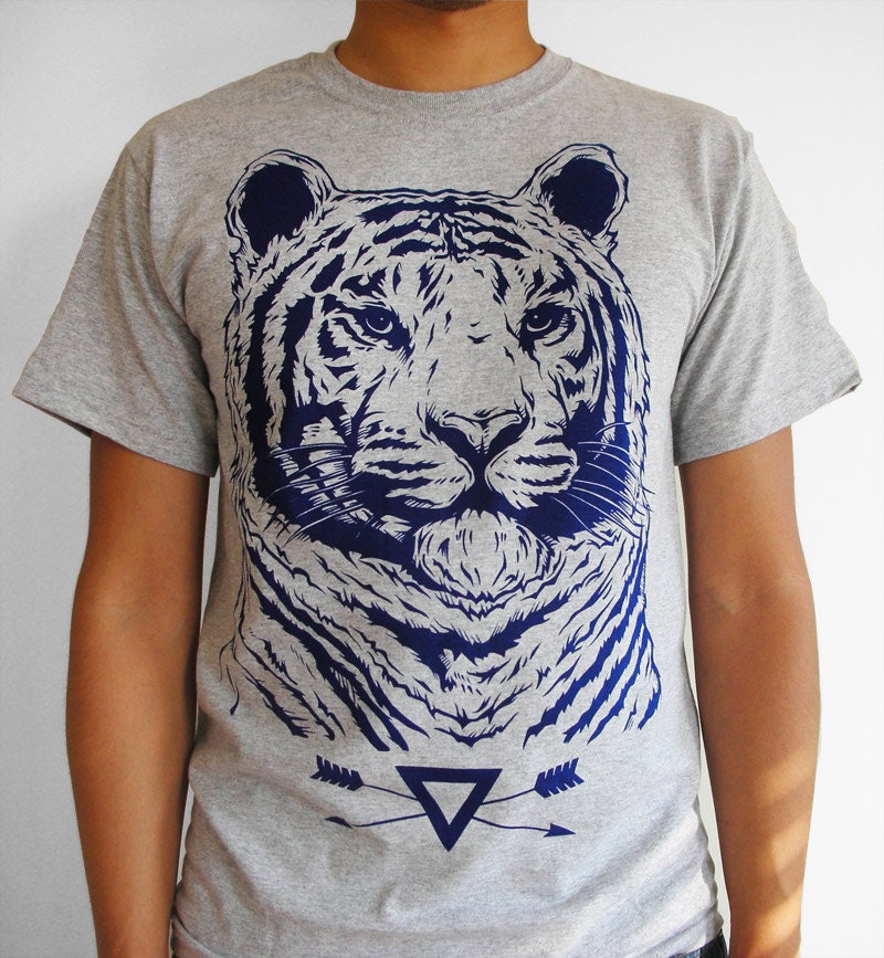 Tiger Tshirt in Heather Gray (animal tee)