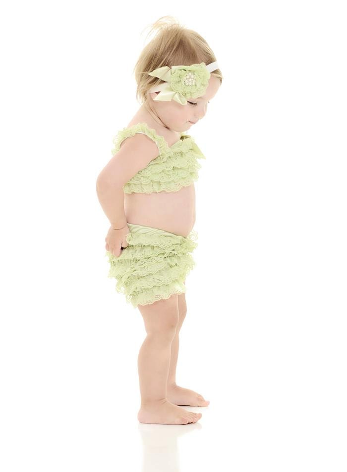 Petti Lace romper swim suit  2 piece bikini bathing suit toddler girl   photo prop