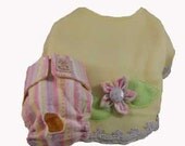 Silver Princess Dog Sweater and Striped Diaper for Female Dog Clothes
