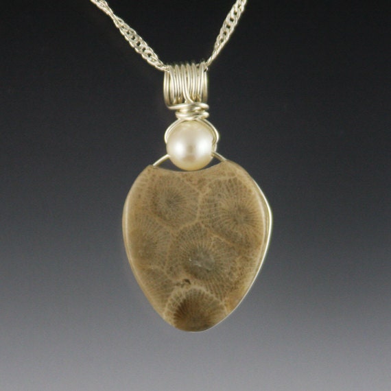 Petoskey Stone Jewelry Petoskey Stone Stone by SincerelyEarth