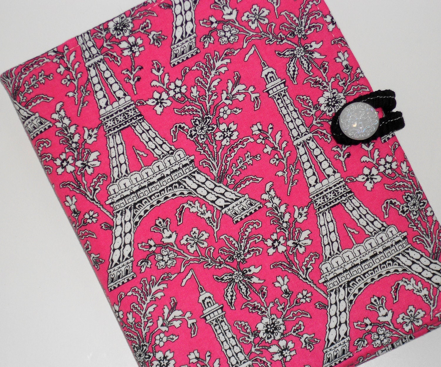 Nook Tablet Cover, Kindle Touch Cover, Kindle Fire HD Cover - Night in Paris Black Velvet eReader Cover