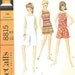 Vintage 1960s Vintage Sewing Pattern Culotte Dress McCalls 8815