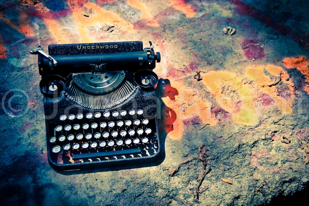 Vintage Typewriter Art Photography Print by lilacpopphotography