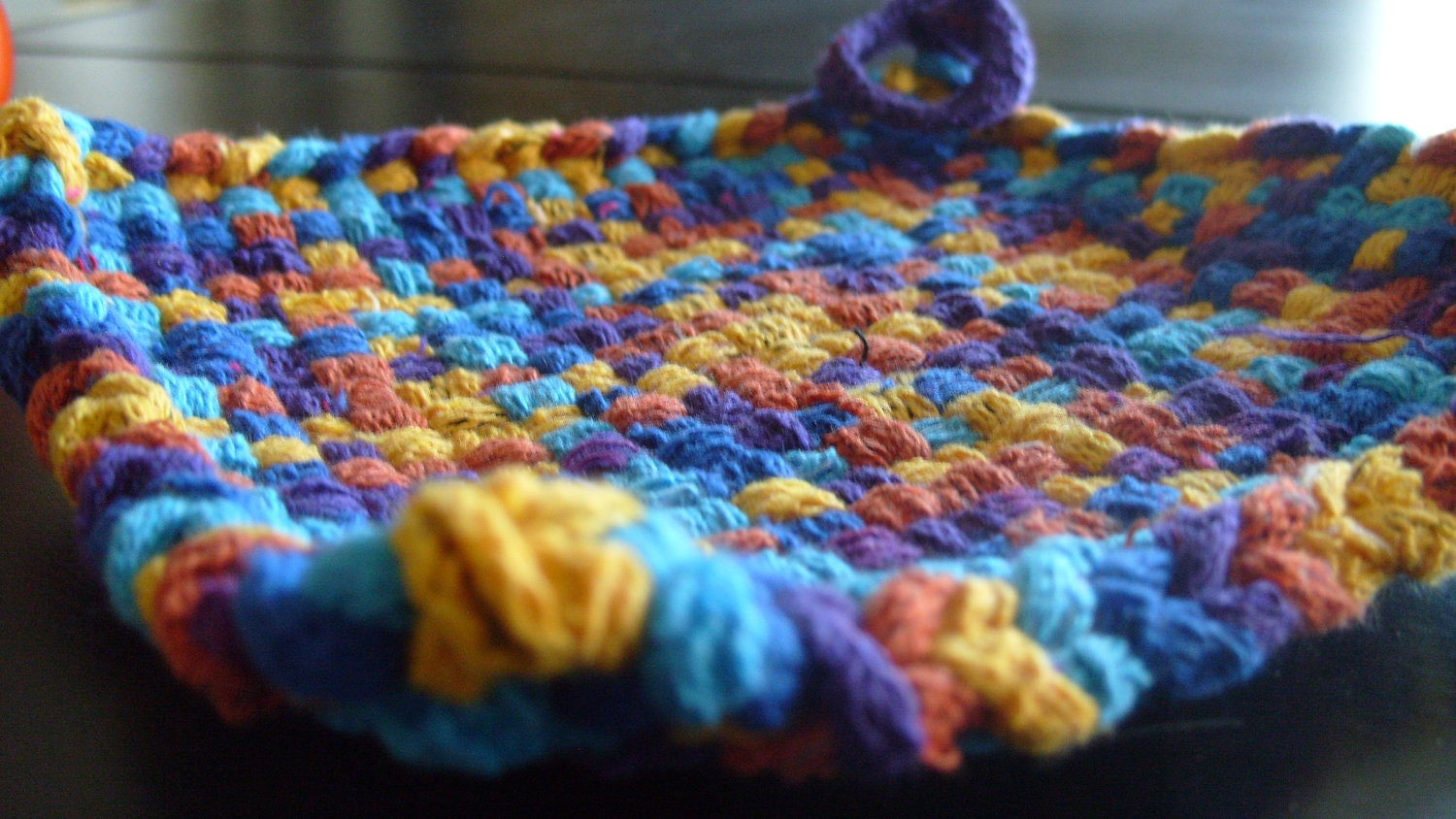 Joyful Handwoven Potholder