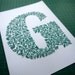 Papercut Initial - ORIGINAL PAPERCUT ARTWORK
