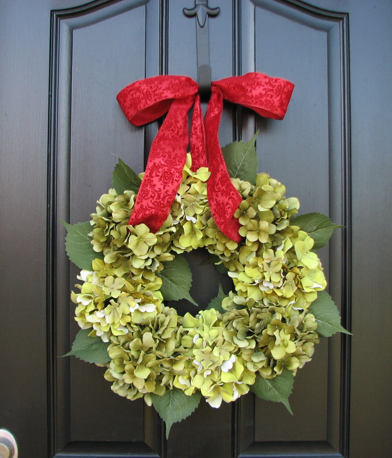 Winter Hydrangeas - Holiday Wreath - Wreaths - Hydrangea Wreath - Hydrangea Blooms - Wedding Decor - Christmas Wreaths