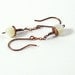 Chain Drop Earrings, Mother of Pearl, Oxidized Copper, Artisan Jewellery