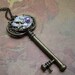 Steampunk Necklace Key Vintage Watch Movement Clockworks Brass Jewelry