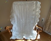 Baby Afghan White FREE SHIPPING