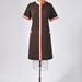 1960's MOD Chocolate Brown Colorblock Dress