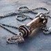 ATROPA BELLADONNA Sacred Witches Magick Antique Silver Celtic Triquetra Pendant Necklace in Black Velvet Oval Jewelry Pouch