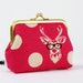 Deep dad - Echino Buck in pink - metal frame purse