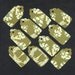 Under One Dollar Clearance - White Flourishes on Green Medium Scallop Die Cut Gift Hang Tags (24) (C17)