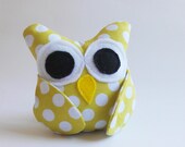 Owl stuffed toy with Rattle - Pitta