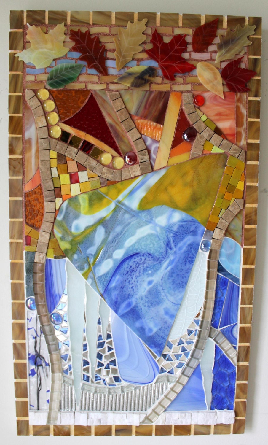 Mosaic, Stained Glass, Multi Media, Autumn, Winter, Seasons