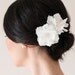 WILLOW - Silk hair flowers, bridal hair piece, wedding hair flowers, ivory hair flowers