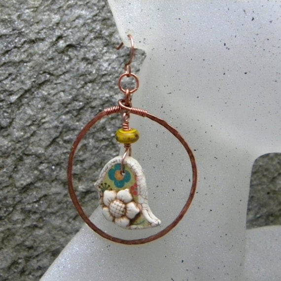 Bird Hoop Artisan Earrings