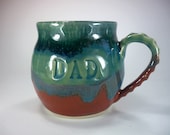 Mug, coffee cup, tea cup, DAD, hot chocolate mug,  Hand Made Pottery, Ready to Ship