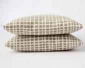 Beige Geometric Lavender Sachets, Taupe with White Lines, Drawer Sachets, Natural Aromatherapy