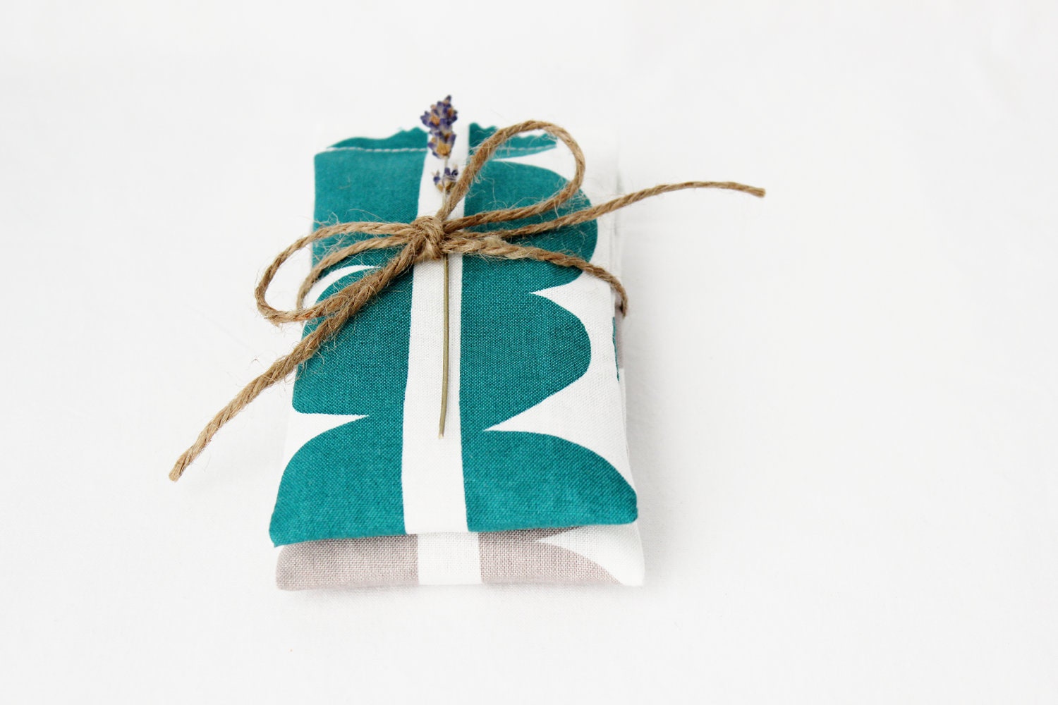 Modern Teal & Grey Lavender Sachets Modern Home Decor