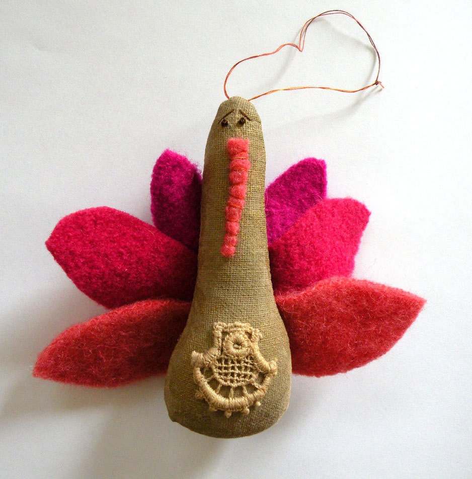 Turkey Primitive Turkey Ornie Thanksgiving Turkey OFG Team