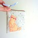 Cat Purse, Cat Zipper Pouch, Coin Purse - Winter Kitty