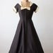 50s dress - vintage 1950s black bow dress - 50s party dress