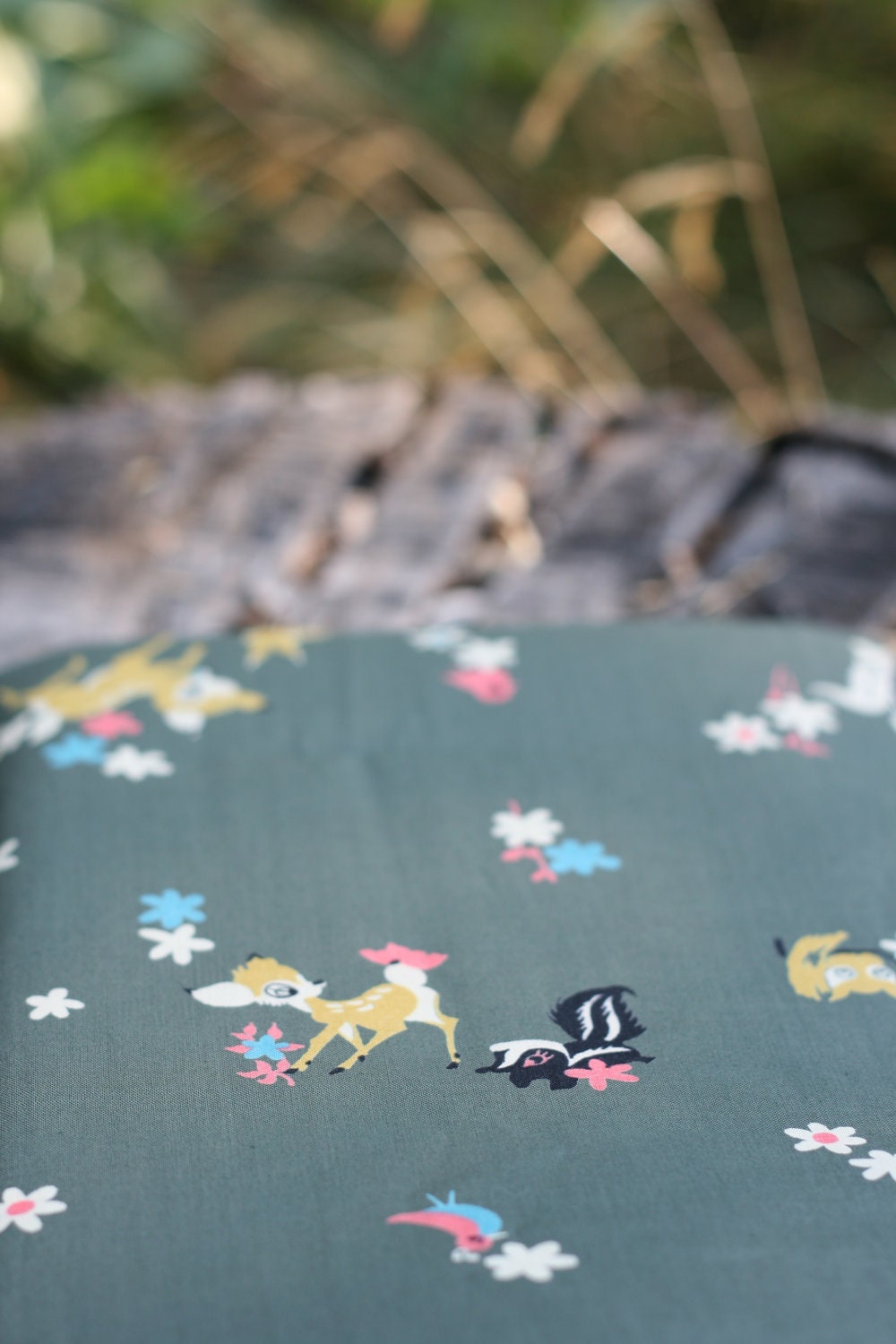 Reserved for Tiffany--Vintage Walt Disney Bambi Material Fabric