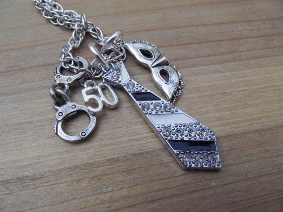 BACK IN STOCK - My 50 - 50 Shades of Grey Inspired Charm Necklace