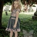 Ghastlie Girls Dress with Matching Fabric Flower Clip - Size 7