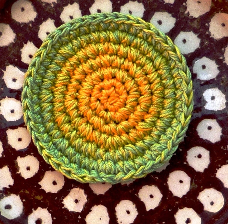 Crochet Circle Coasters - Spring (4 pc)