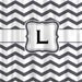 Personalized Shower Curtain - Dk Grey & White Chevron with Accent colors of your choice