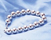 Handmade Tiffany Sterling Silver Beaded Bracelet, Custom Tiffany Style