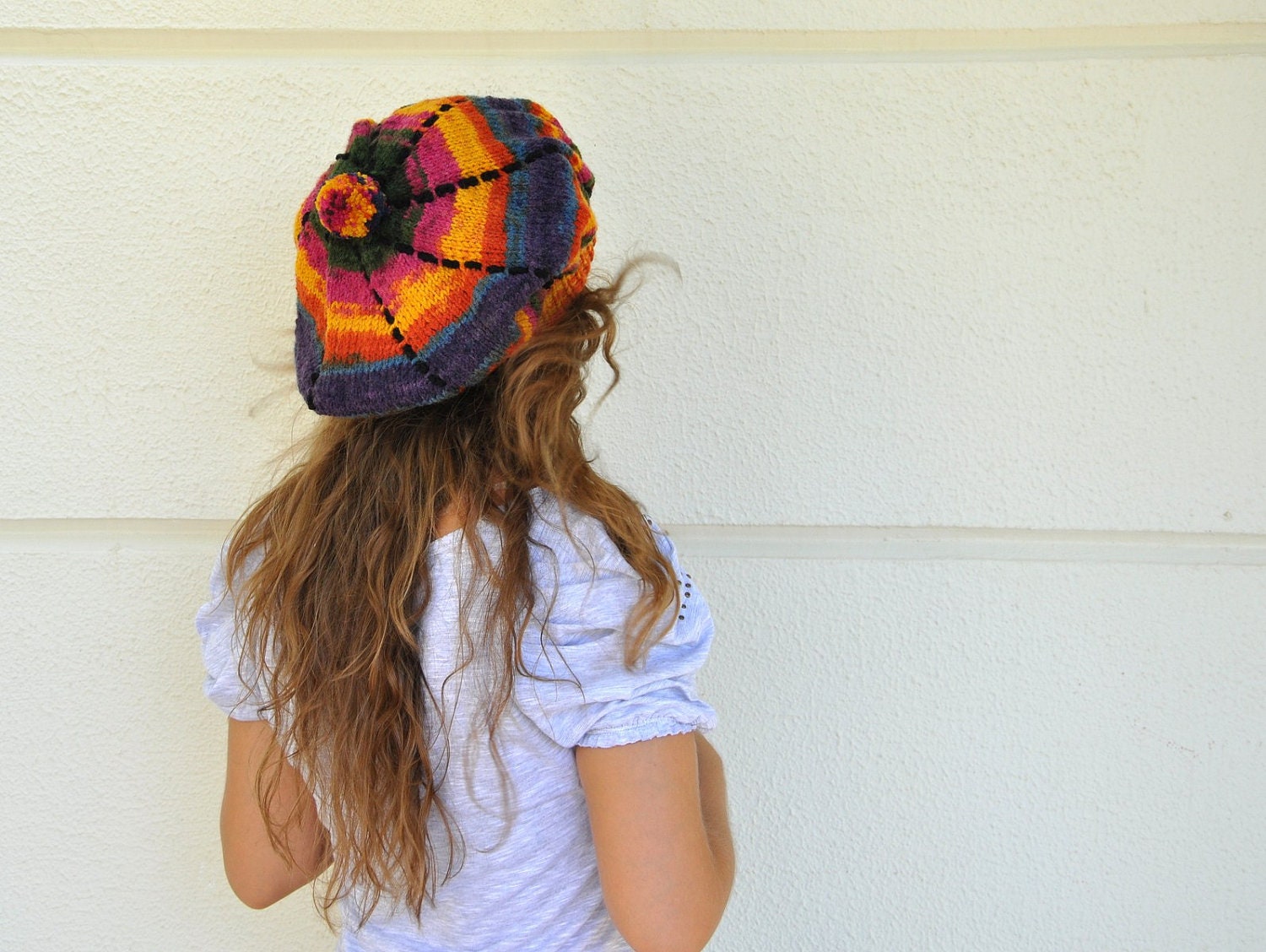 Hat Women Accessories Adult Hat Slouchy Hat Cap Pink Yellow Blue Purple Orange Cozy Warm Winter Accessories Valentine's Day