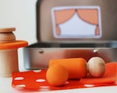 My Pocket Place - Orange - Choose Your Color - Waldorf and Montessori Inspired Pretend Play Doll House Toy