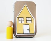 My Pocket Place - Yellow - Choose Your Color - Waldorf and Montessori Inspired Pretend Play Doll House Toy