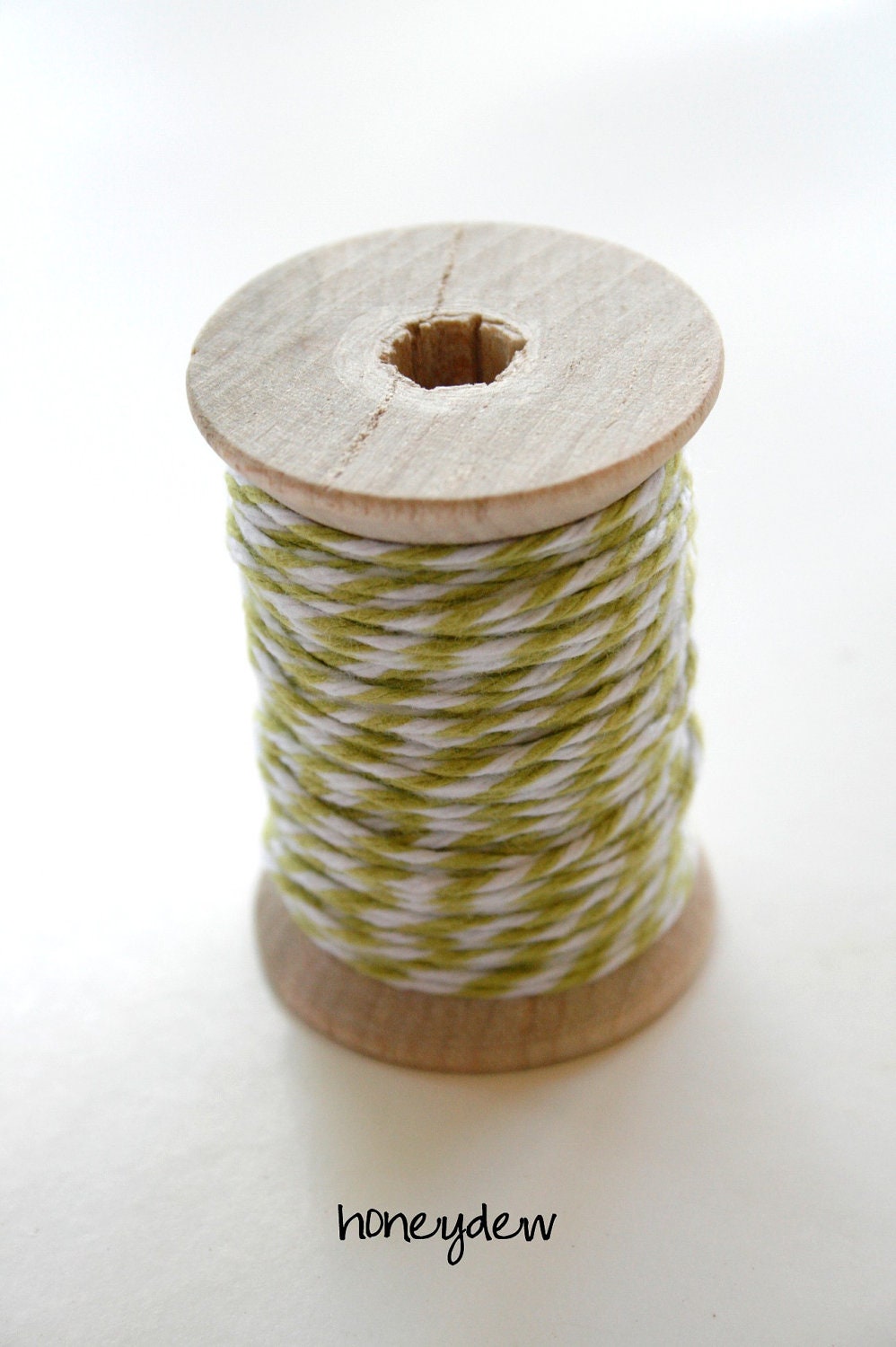 Baker's Twine - 20 Yards - Honeydew - Lemon Lime - 4 Ply Twine on Wooden Spool