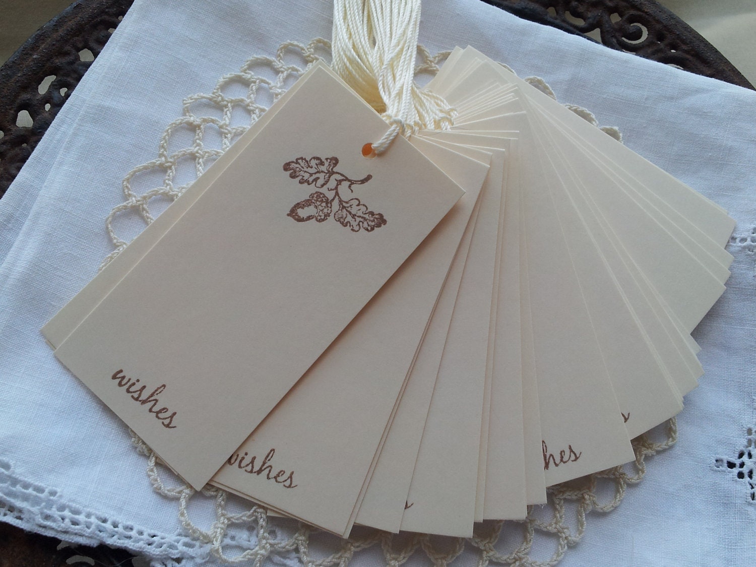 Mini Wedding Wish Tree Tags Acorn Set of 30