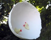 Dancing ducks - porcelain decorative hanging.