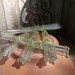 6 Vintage Glass Rod Swizzle Sticks Martini Mixed Drink Bar Ware