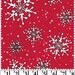 Snowflakes on Red, Fresh Fallen Snow FLANNEL