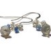Blue sapphire labradorite cluster earrings- blue grey gemstone sterling silver dangle earrings- winter holiday- Snowflake