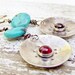 Sterling Silver Dangle Earrings Western Turquoise Garnet Gemstone Earrings