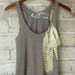 Cocoa and Pale Yellow Feathers Tri-Blend Racerback Tank Top