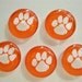 Clemson University Tiger Paw Glass Tile Magnets